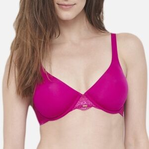 NWT Pink Unlined Lace Demi Bra. 34B or 36B